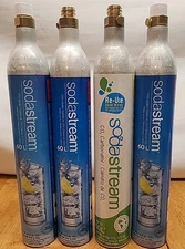 SodaStream Screw CO2 Cylinder Replacement Canisters Empty 60L 4-Pack