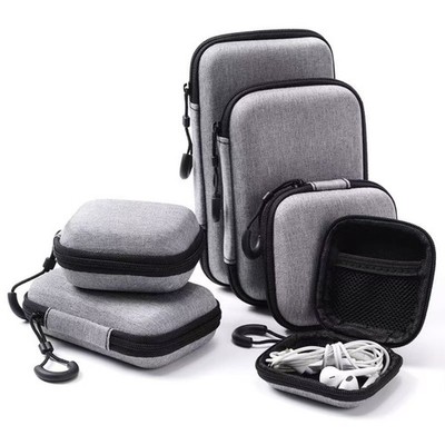 1 Stück Hart EVA Aufbewahrungstasche Tragbar Kopfhörer Aufbewahrungstasche Datenkabel Organizer Tasche