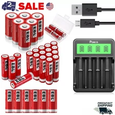 EBL 16340 14500 10440 Rechargeable Batteries Lot /  no charger US