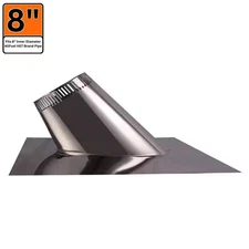 8 In. X 12 In. 7/12 - 12/12 Roof Flashing for Double Wall Chimney Pipe