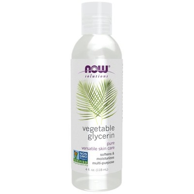NOW Solutions, Vegetable Glycerin, 100% Pure, 4 Fl Oz (Pack of 1), Clear 