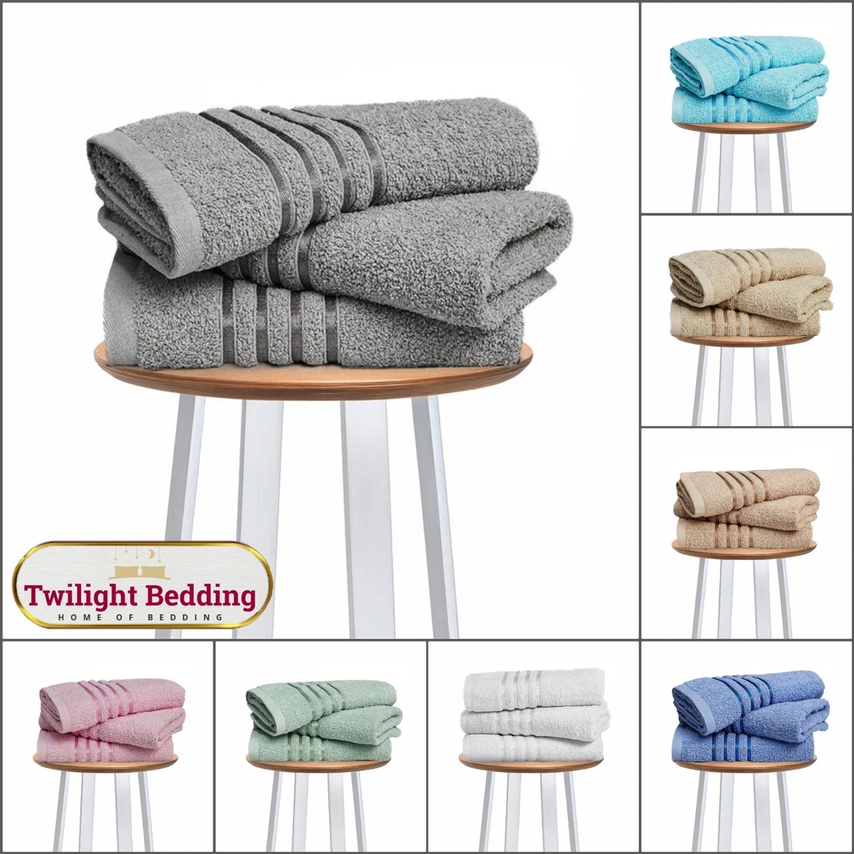Set Tappetini Bagno GC GAVENO CAVAILIA Ultra Plush – 2 Pezzi (50x80 + 50x40 Cm), Antiscivolo, Extra Assorbente, Blu Reale, 100% Polipropilene