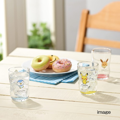 Pokemon Monpoke Eevee Glass Tumbler 250ml Kaneshotouki Japan Made Official New - Picture 4 of 4