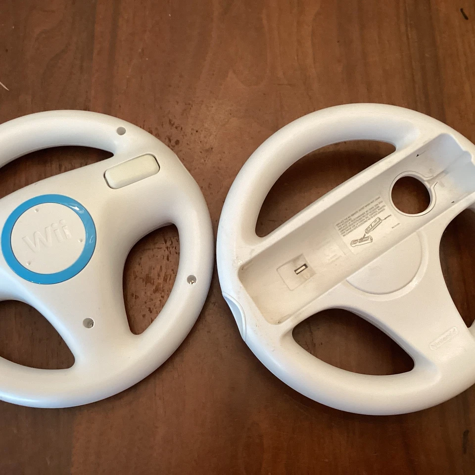 Nintendo Wii Mario Kart Plus Racing Wheels & Super Mario Bros Game Disc Works - image 4 of 4