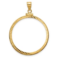 2006-Now $50 1 oz American Buffalo Screw Top D/C Faceted Coin Bezel in 14k Gold