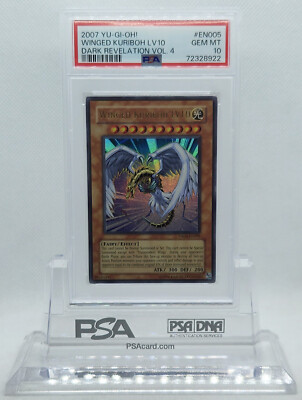 YUGIOH DR04-EN005 WINGED KURIBOH LV10 ULTRA RARE PSA 10 GEM MINT