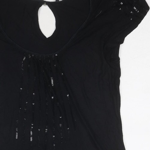 Fenchurch Womens Black Viscose Blend T-Shirt Size S - Picture 5 of 10