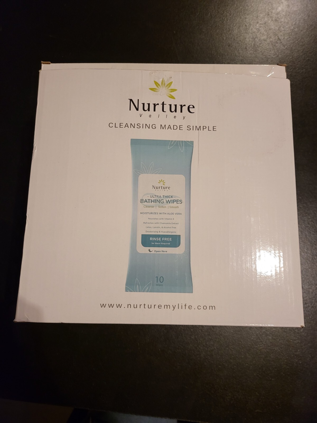 Nurture Valley Ultra Thick Rinse Free No Shower Bathing Wipes,12 Packs