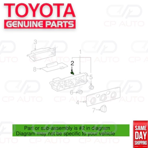 00- 04 TOYOTA TACOMA AC HEATER FACEPLATE CONTROL SWITCH LIGHT BULB QTY 3 OEM NEW - Picture 4 of 8