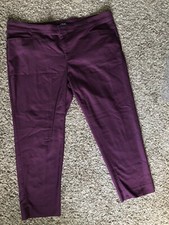 Chaps Womens plus Size Maroon Skinny ankle dress pants size 24