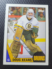 1987-88 Topps DOUG KEANS Boston Bruins Hockey NHL Career Stats Card #147
