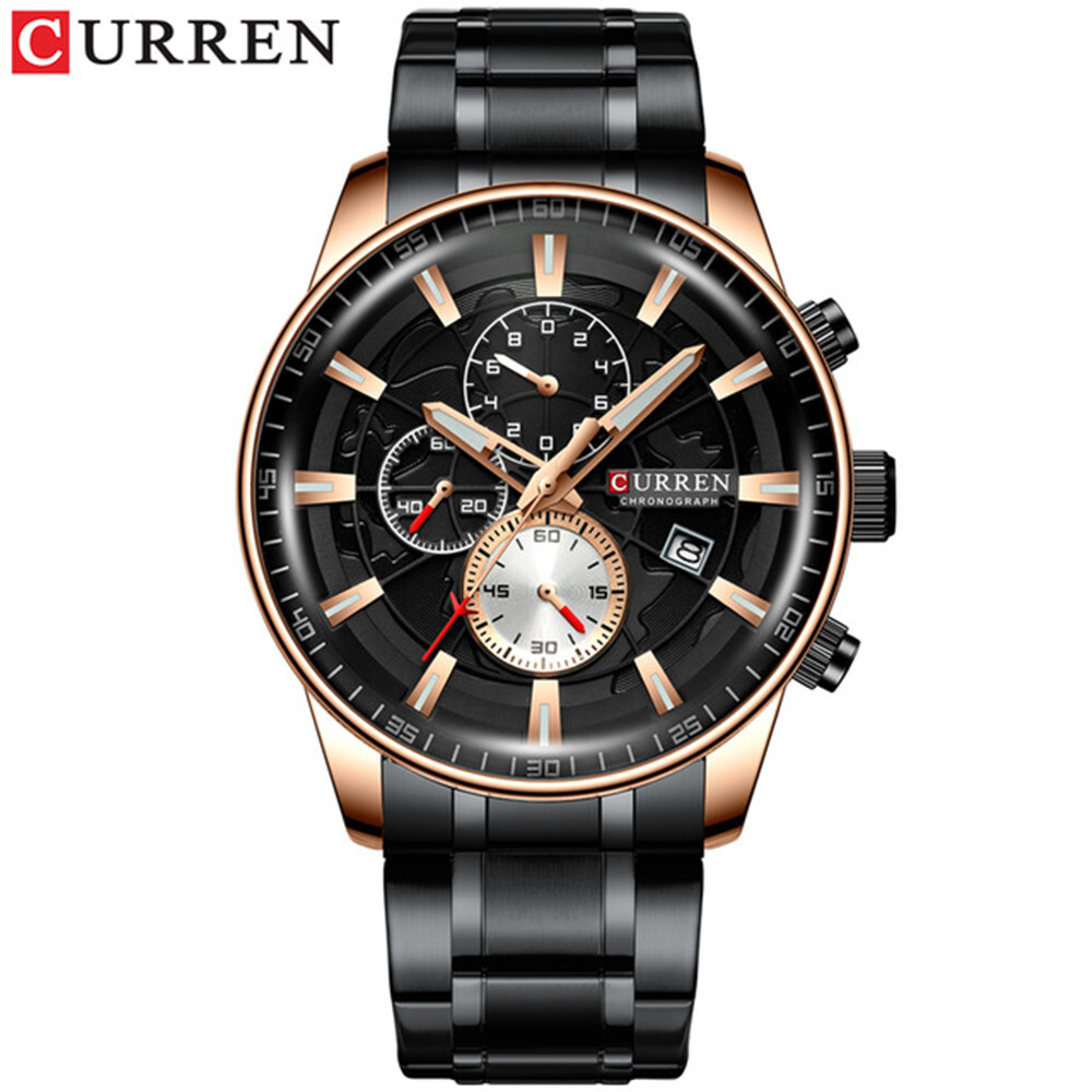 ストラップ CURREN Men Watches Luxury Steel Wristwatch Business Male