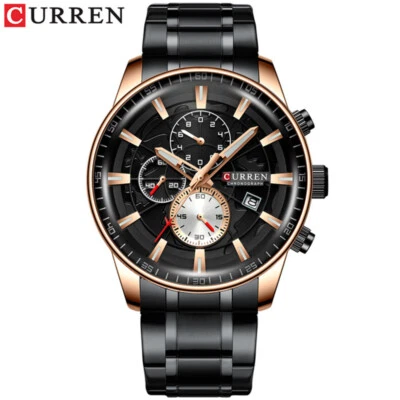CURREN Herrenuhren Luxus Stahl Armbanduhr Business Herren Multifunktionsuhr - Bild 1 von 4