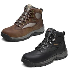 Men's Steel Toe Work Boots Safety Construction Combat Work Shoes US Size 6-15