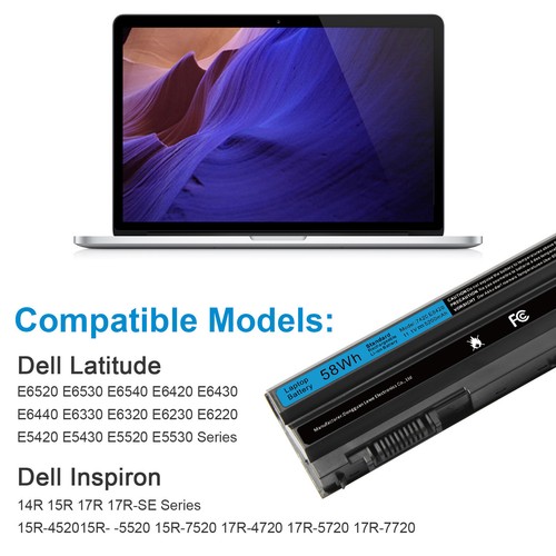 Battery for Dell Latitude E6420 E6540 E6440 E6520 71R31 T54F3 N3X1D E5520 T54FJ - Picture 2 of 9