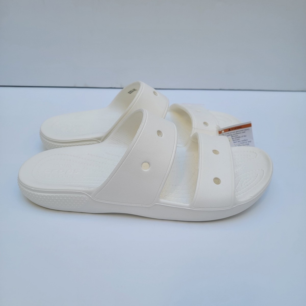 CROCS Mens size 13 White Slip-On Sandals with Gray Strap Crocs - Brandclub - Crocs Unisex-Adult Classic All Terrain  main image 2