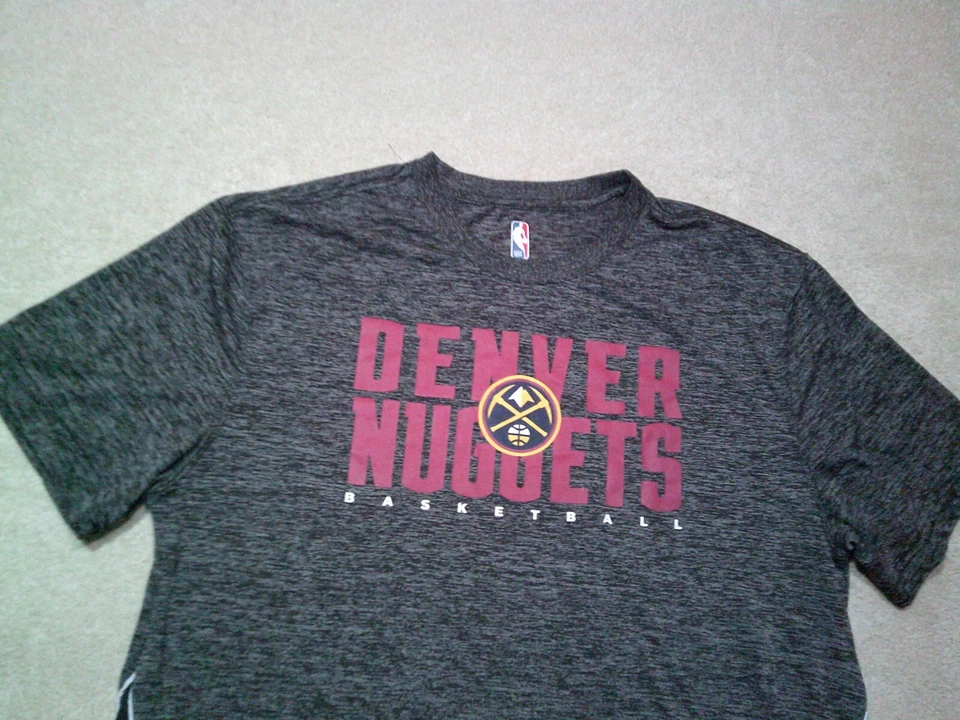 Denver Nuggets T Shirt Mens XL Extra Large Gray Double Sided - Image 4 of 4