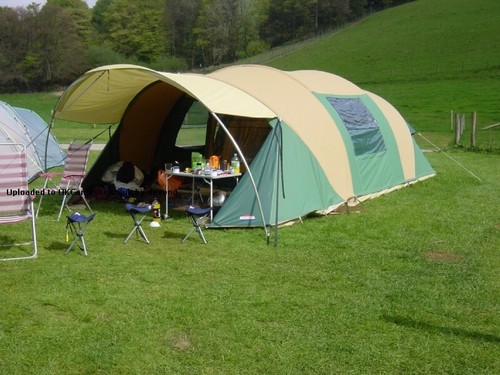 CABANON BISCAYA 370 5 PERSON TENT AND RARE SUN CANOPY