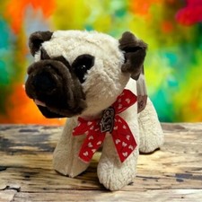 Dog Puppy Stuffed Animal NEW Plush Tan Brown Pug