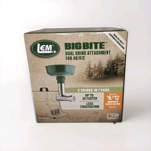 LEM Prodotti Adattatore DualGrind #8 Per Tritacarne BigBite | Doppia Macinatura In Acciaio Inox