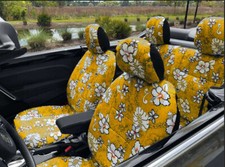 Custom Fit Frontback Car Seat Covers Hawaii Flower Yellow Fits 2004-18vw Beetle Custom Fit Frontback Car Seat Covers Hawaii Flower Yellow Fits 2004-18vw Beetle