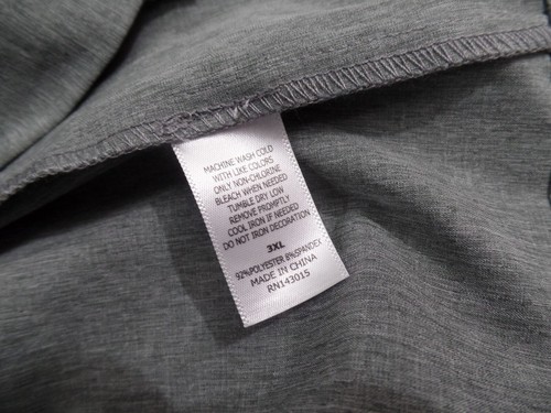 AT&T Men Jacket 3XL GRAY  Full Zip Long Sleeve Track Mock Neck - Picture 9 of 9