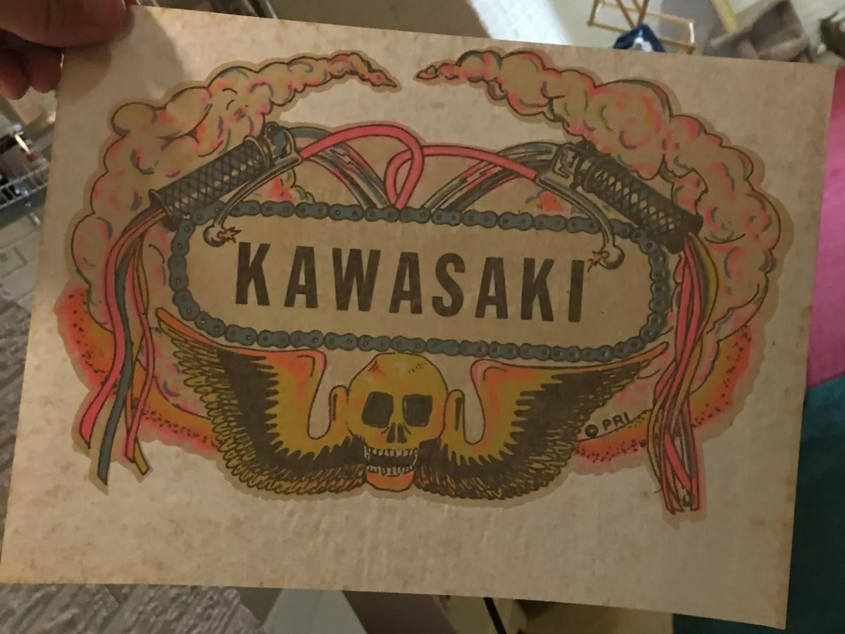 Vintage Original 70 s Kawasaki Motorcycles T Shirt Transfers Your Choice
