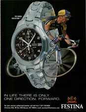 2000 Festina Chronograph Cobra Collection Stainless Steel Watch Vintage Print Ad