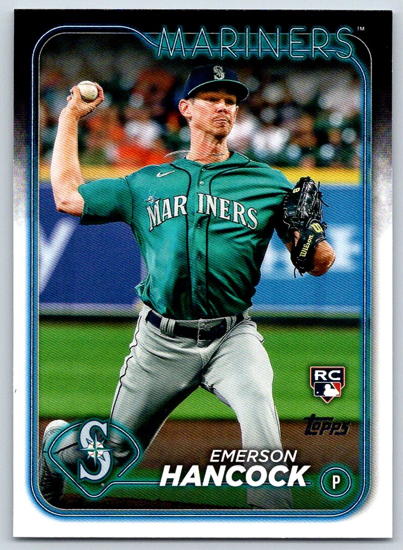 2024 Topps Series 1 EMERSON HANCOCK #39 Seattle Mariners Rookie RC
