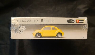 Burago Volkswagen Beetle 1/43 VW Bug YELLOW MADE IN Italy Metal