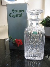 Stuart Crystal Shaftesbury Decanter Signed Labelled BNIB Sparkling