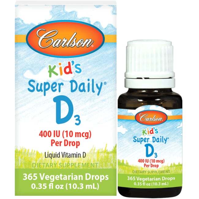 Carlson Kids Super Daily D3 400 Ме (10 мкг) 0,35 жидких унций