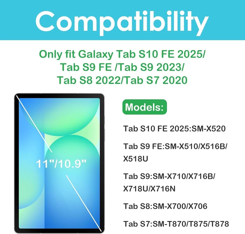 Samsung Tab S10 Lite Screen Protector Tempered Glass For Galaxy Tab S10 FE 2025 - Image 2 of 4