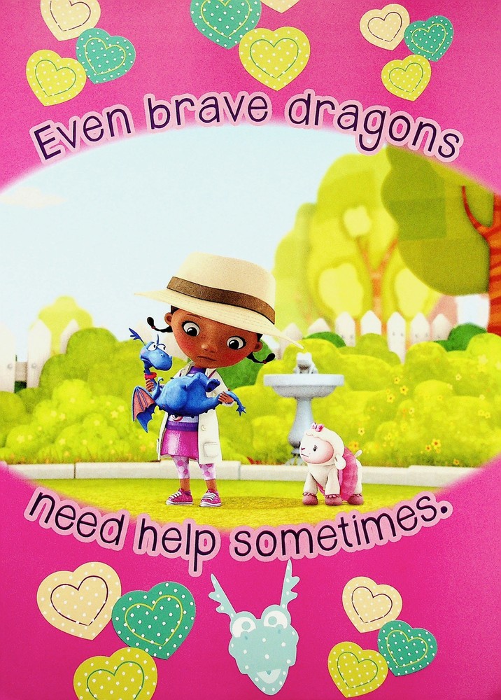 Even Brave Dragons Need Help Sometimes Doc McStuffins Mini Poster 8x11 Disney Jr
