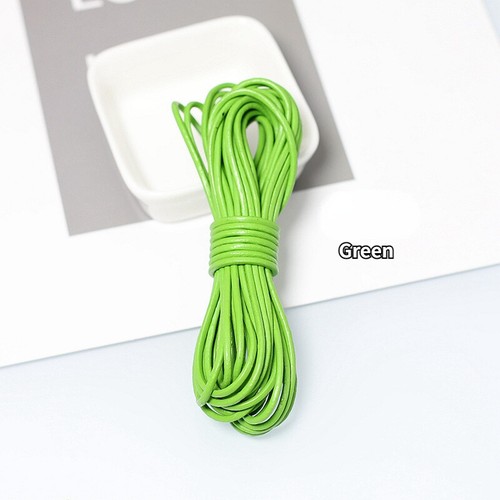 5M Genuine Real Leather Cord Rope String Round for Necklace Bracelets DIY Craft - Picture 28 of 28