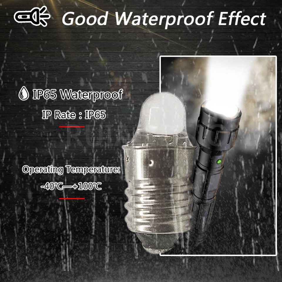 10Pcs E10 Miniature LED Bulb 3V 3 Volt White Screw Lamp Flashlight Torch Light E - Foto 7