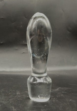 Large Hand Blown Tear Drop Clear Decanter Stopper ONLY fits 1 in' Bottle Neck