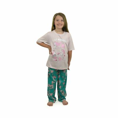Kinder/Mädchen Meerjungfrau Design Pyjama Schlafanzug Nachtwäsche Set - 7-13 Jahre