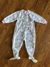 Vintage Spencer's One-piece Girls Footie Pajamas Sleeper 1970's Size 24 months