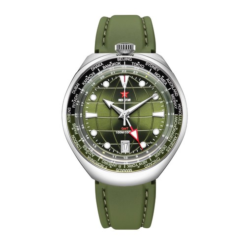 RED STAR 42mm New BullHead Double Domed Mineral Glass Automatic Mechanical Watch - Picture 18 of 20