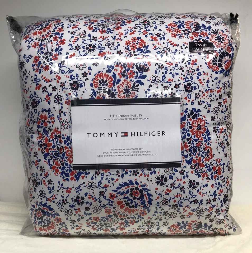 Tommy Hilfiger Edredón Doble/XL Almohada Falsa Tottenham Paisley Floral Ropa de Cama Foto 2 de 4