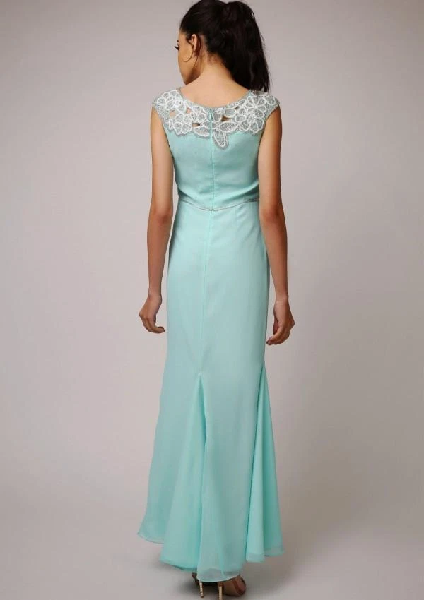 Maxi Vestido de Fiesta Virgos Lounge Analiese Embellecido Talla UK12 EUR40 US8 RRP £140 Foto 3 de 4