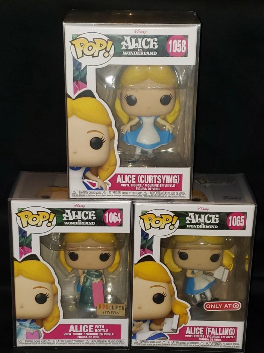 Funko Pop Disney Alice in Wonderland Target BoxLunch Exclusives Set  w/Protectors