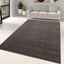 Dark Brown Rug Extra Large Small Short Pile Mocca Chocolate Woven Carpet Mat New