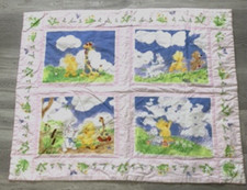 Little Suzy's Zoo Baby Blanket Yellow Duck Garden Quilted Cotton Comforter