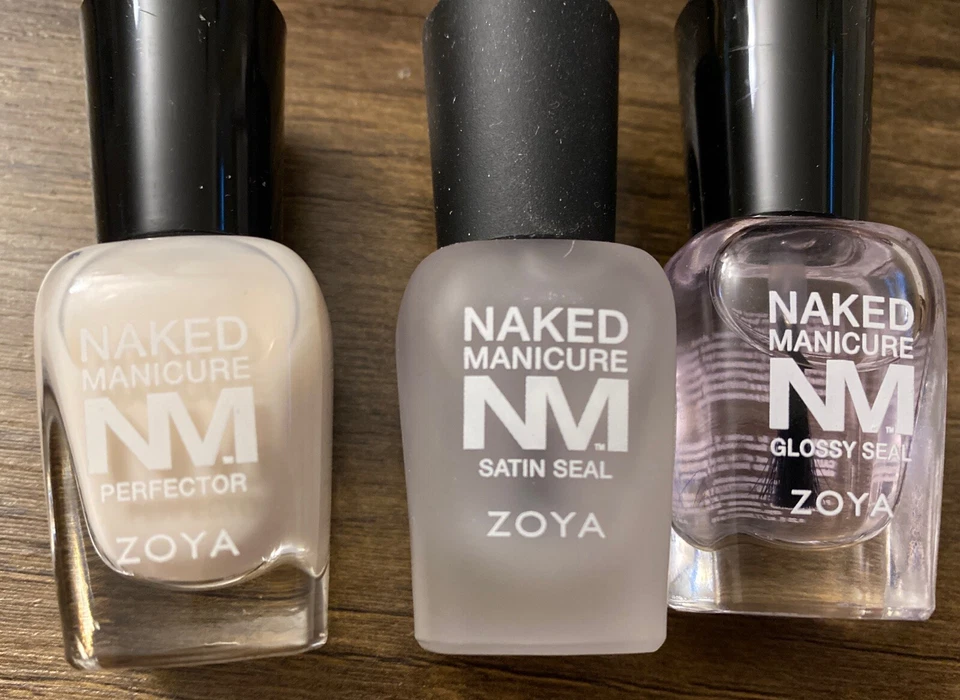 Mini juego de manicura Zoya Naked de 3 piezas: sello brillante, sello satinado y perfeccionador de puntas nuevo en caja Foto 2 de 4