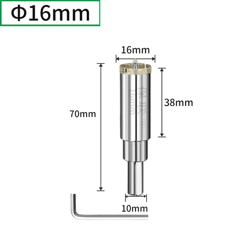 Diamantbohrer 16mm - 120mm Bohrkrone Lochsäge Fliesenbohrer Keramik Marmor Glas - Picture 13 of 41