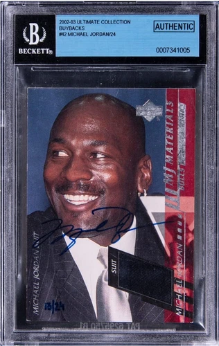 02-03 Upper Deck Michael Jordan Auto On Card! Ultimate Collection 13/24 BGS10