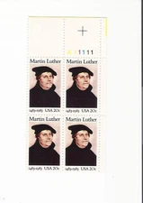 Scott 2065 US Martin Luther Plate Block Free Ship M/NH O/G