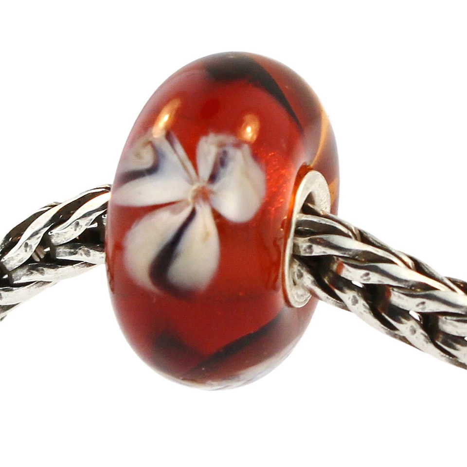 正品 Trollbeads 玻璃 61149 米色花朵 :0 已退换 — 第 2/3 张图片